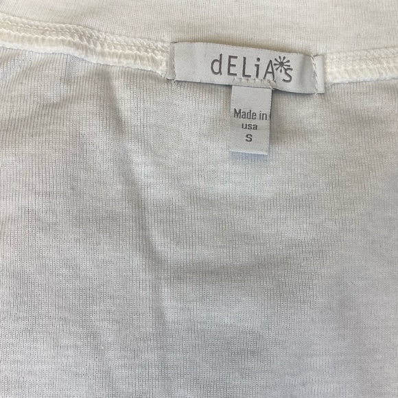 dELiA*s thumbhole v-neck long sleeve top (small) NWOT - Picture 2 of 6